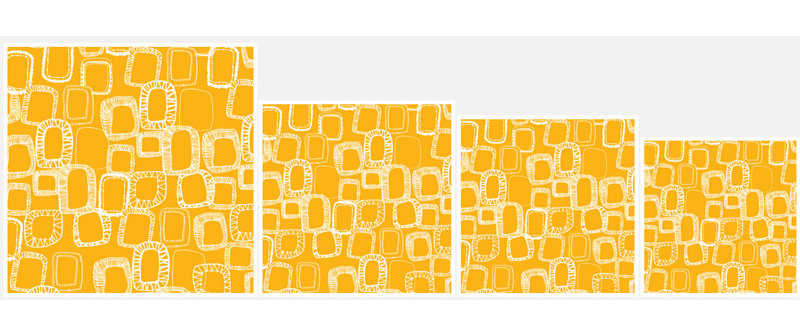 Shapes and Squares Mustard Polyester Throw Pillow, 26" x 26"