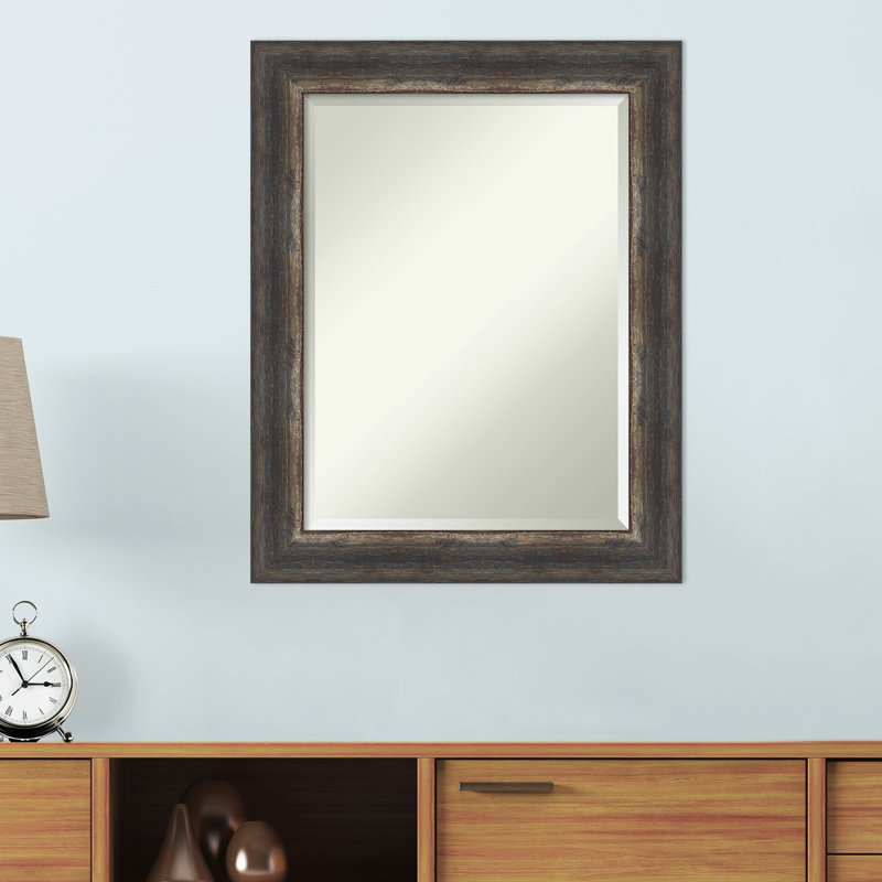 Roulston Flat Wall Mirror, Charcoal, 29" x 23"