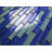 Landscape 1 in. x 4 in. Translucent Glass Plastic Face Mounted Brick Mosaic Designer Pool Tile