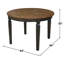 Table de salle à manger en bois massif L 44 po Patridge-327104245