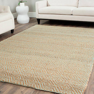 Dupuis Geometric Jute / Sisal Hand Woven Area Rug