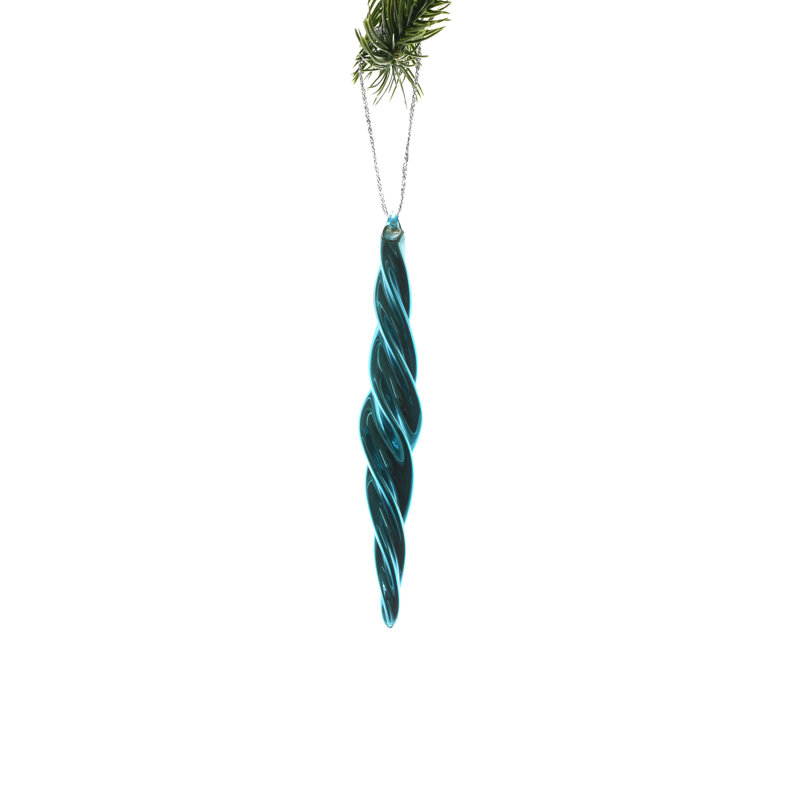 Ornement en forme de spirale suspendue rouge (paquet de 6), Bleu