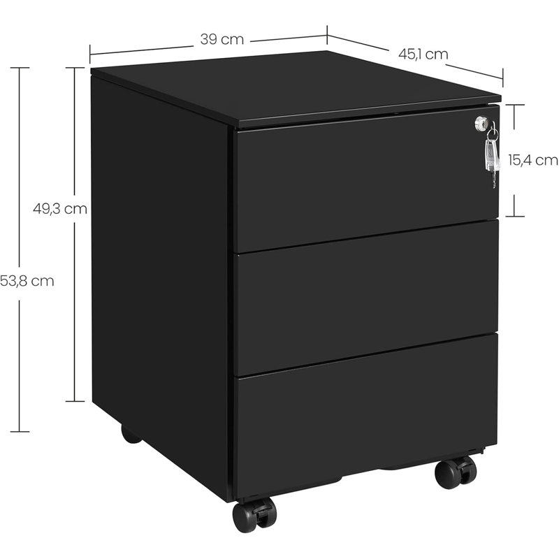 Rumell 3 Drawer Filing Cabinet