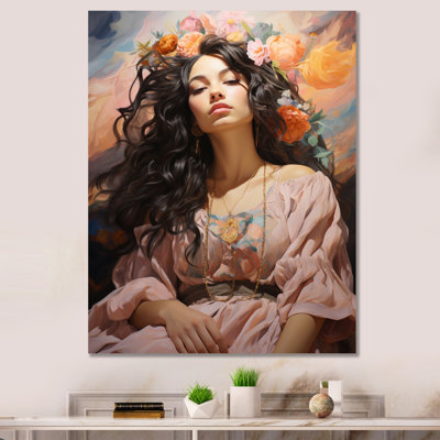 Boho Latina Woman Ethereal Beauty II - Portrait Wall Art Living Room