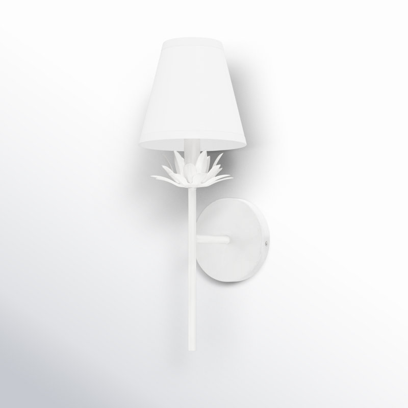 Ryland 1 - Light Dimmable Armed Sconce in White, White