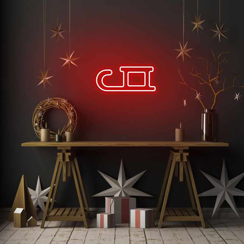 Bande d'éclairage flexible à DEL néon, étanche IP67, 15,0 po x 6,7 po x 0,8 po | 12V DC, 470 lumens, couleur rouge | Gabarit en mousse de PVC, système de suspension murale intégré, parfait pour la décoration intérieure et l'éclairage ambiant