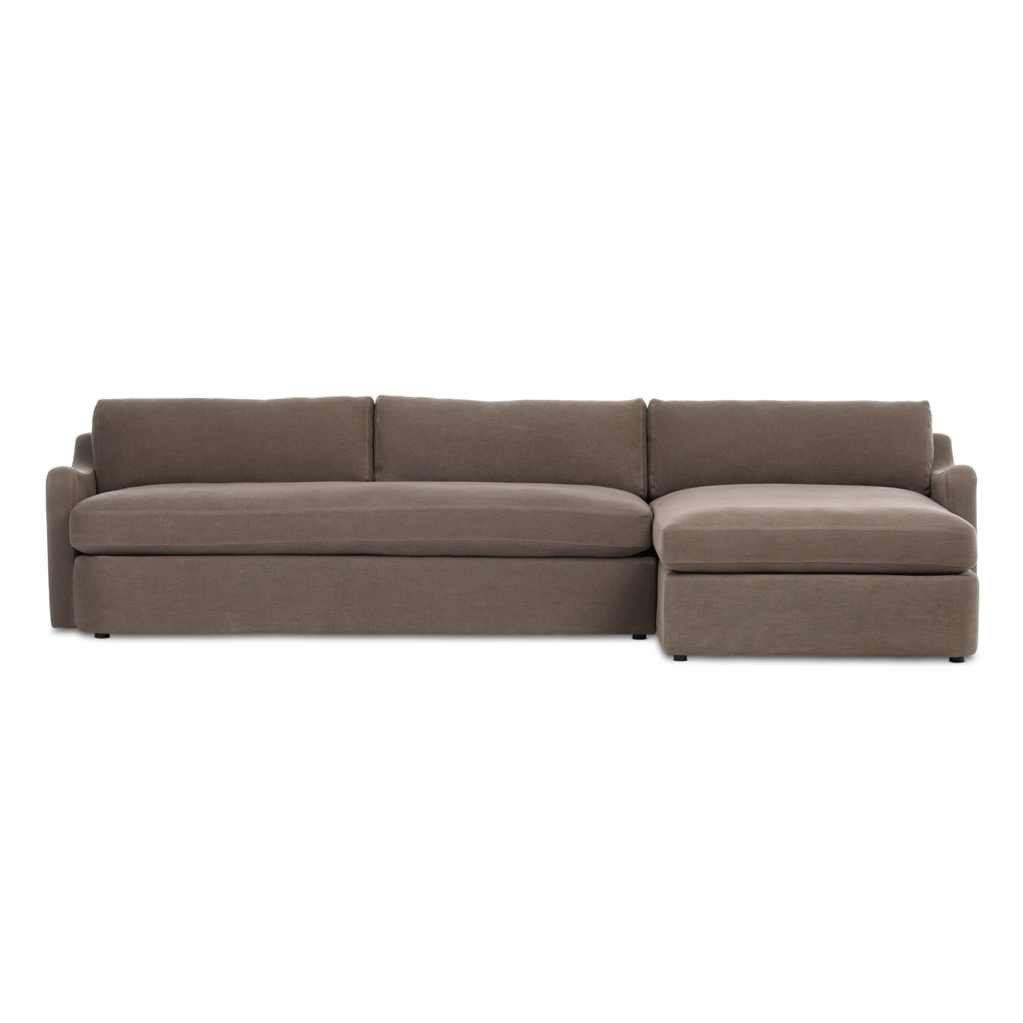 Aurelia 2-Piece Sectional, Boatway Coffee Linen, Right Hand Facing