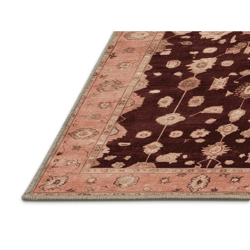 Tapis brun lavable à la machine, Rectangle 5 pi x 7 pi
