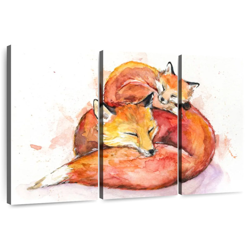 Brampt Foucault's Foxes, 36" H x 57" W