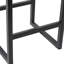 Tabouret de comptoir en cuir de vache beige Ursae avec base en métal noir