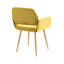 Chaise rembourrée en velours à dossier ouvert-1615215097