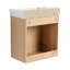 Ensemble de meuble-lavabo mural 20 po avec lavabo en céramique, armoire de rangement avec portes, ensemble d'armoire de salle de bain-578709231