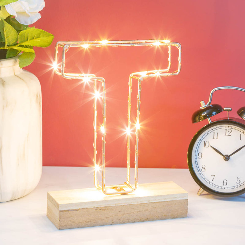Light Up Letter  | Personalised Initial Copper Letter Light LED Alphabet Light Jim, T
