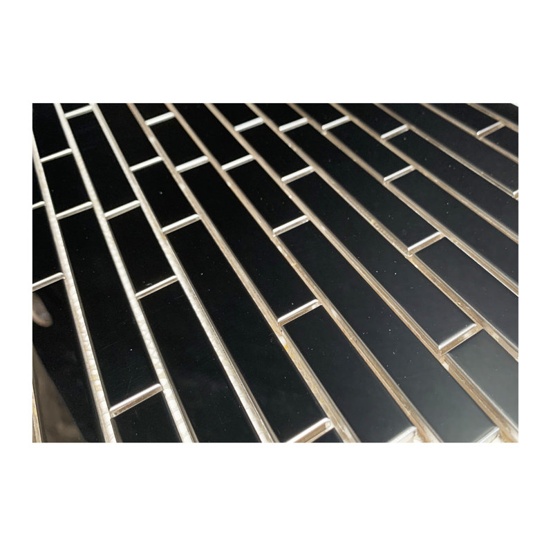 Carreau de mosaïque linéaire en métal 0,62 po x 4 po
