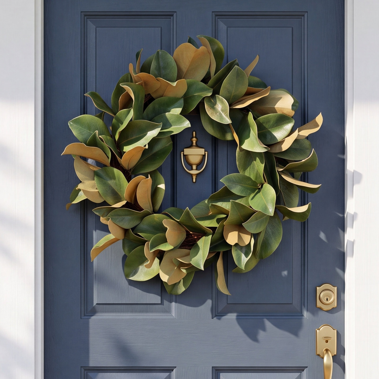 24'' Handcrafted Faux Magnolia Silk Wreath