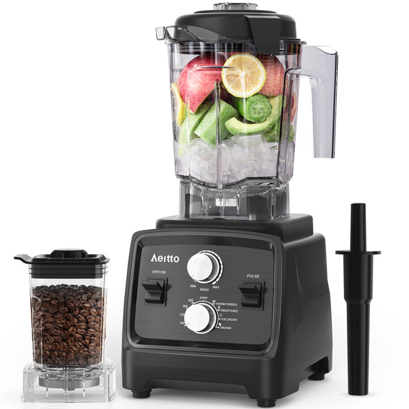 Mélangeur pour cuisine avec moteur 1800W Aeitto, 68 oz. Grande capacité, mélangeur et moulin 2-en-1 combinés, mélangeur de comptoir professionnel sans BPA pour les smoothies, broyage de glace, boissons glacées