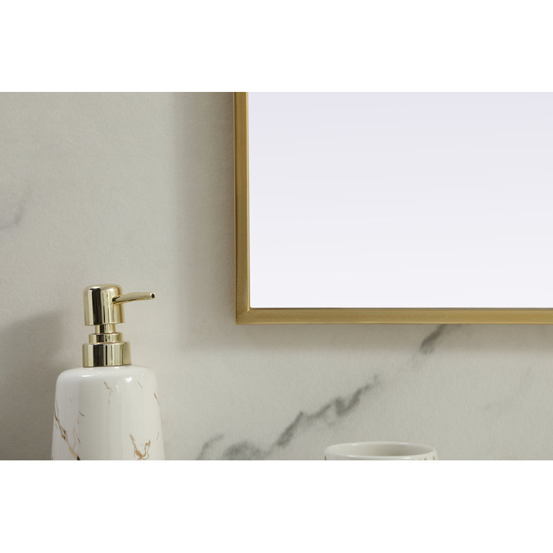 Miroir mural Sabine, 66 po x 32 po, Laiton