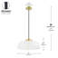 Luminaire suspendu en dôme doré à 1 lumière Amberella