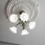 Lustres à 5 lumières DEL fleur, luminaire suspendu de style français avec plafonnier 3000-6000K pour chambre à coucher