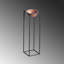 Pot décoratif Becontree Elegant, noir et cuivre, 10,2 po x 31,5 po x 10,2 po | Fabrication 100% métal, poids: 4,0 lb | Aucune installation requise, parfait pour une utilisation intérieure et extérieure, décoration élégante et durable-114228100