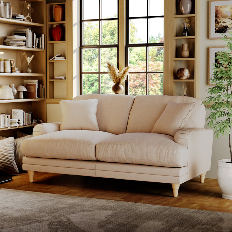 Adaku 2 Seater Sofa, Marble, Country Oak