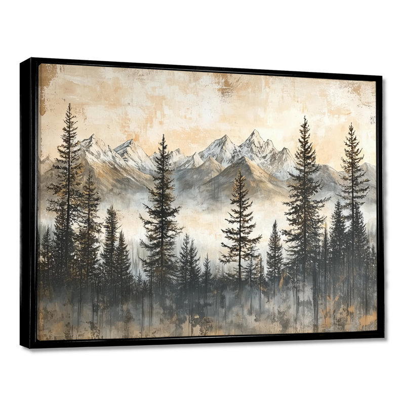 Gerarde - Landscapes Wall Art, H 30 po x l 40 po, Black, Impression encadrée flottante