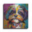  «Wouf Shih Tzu» par Rich Monet, art mural en métal, 36 po x 36 po-1549669378