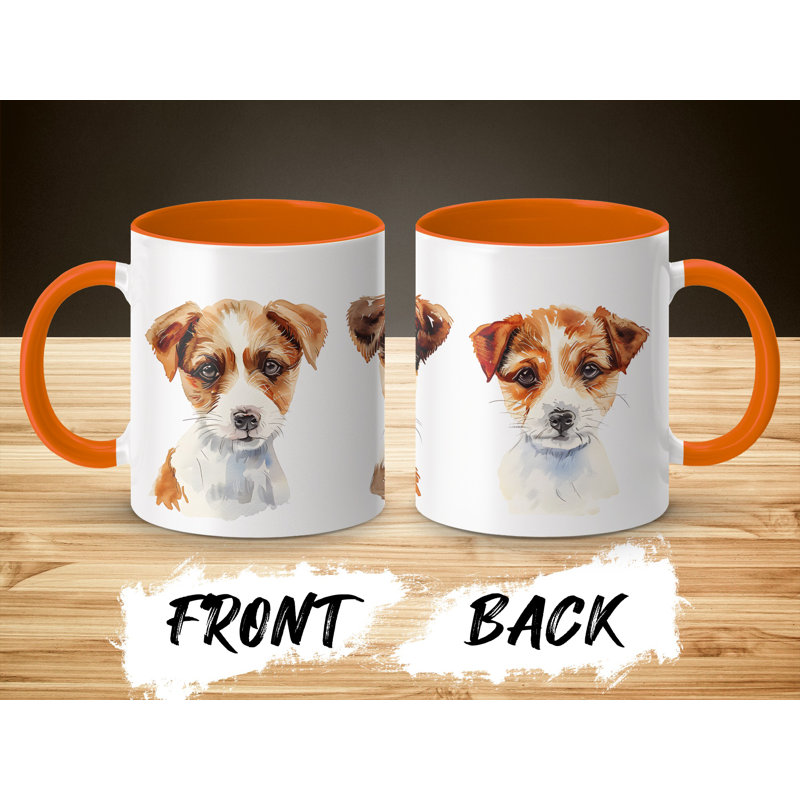Ceramic Coffee Mug, Orange, 3