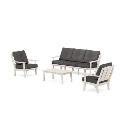Mission 4 Piece Sofa Seating Group with Cushions