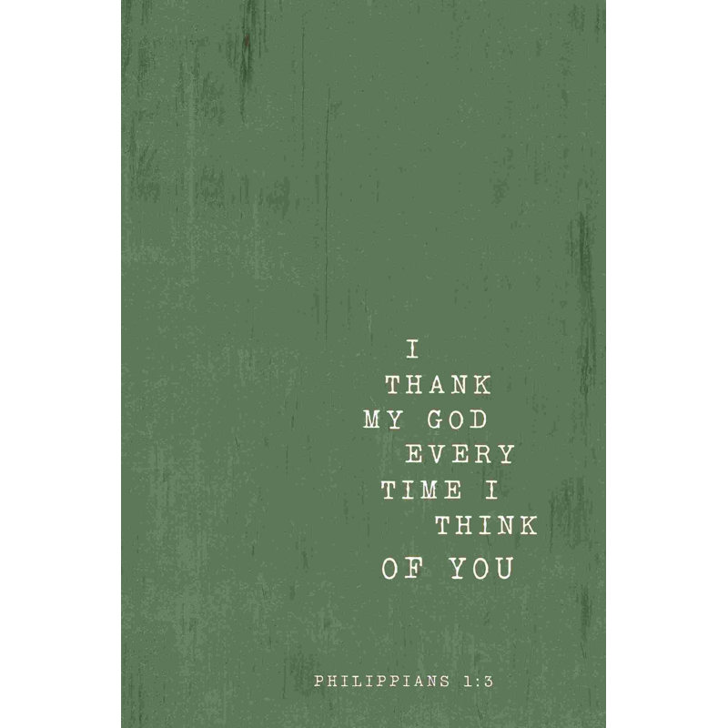 «I Thank My God On» par - on, H 12 po x l 8 po