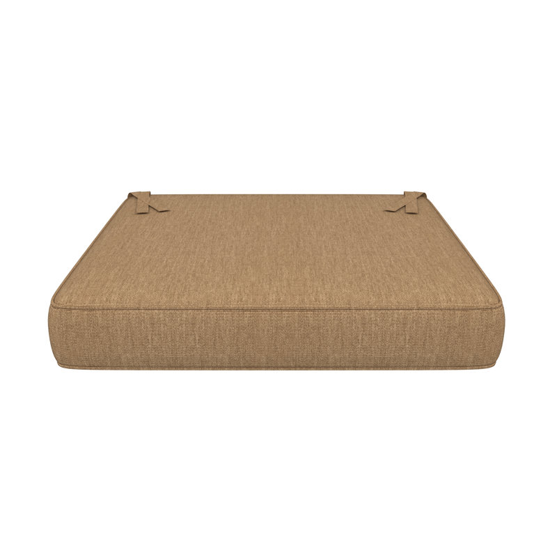 Sunbrella Indoor/Outdoor Dining Chair Cushion, 18" W x 18" D, Sunbrella® Heather Beige