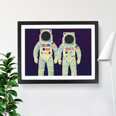 Two Retro Astronauts Vol.2 - Single Picture Frame Print