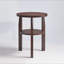 Table de bout ronde en bois d'hévéa massif, table d'appoint à 2 niveaux avec tablette de rangement, petite table d'appoint pour le salon, la chambre à coucher