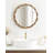 Pieced Wood Round Bathroom Mirror-1154127476