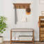 Vidaxl Wall Mounted Coat Rack Wall-Mounted Natural Solid Teak Wood Storage