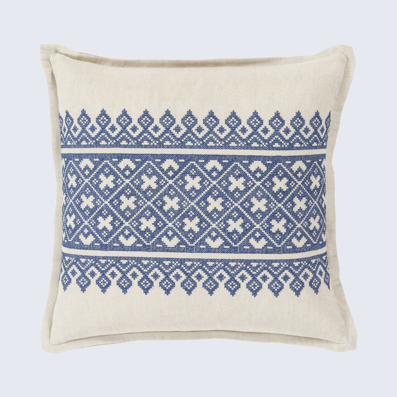Coussin Pentas, 20 po x 20 po, Noir, Housse de coussin seulement