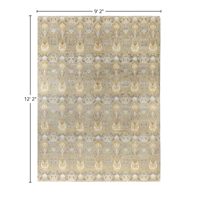 Overdyed One-of-a-Kind 9' 2" X 12' 2" Hand Knotted Area Rug