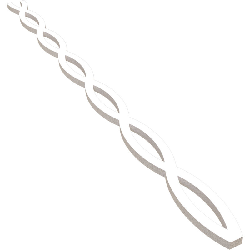 Ensemble de panneau mural décoratif à lattes réglables en PVC Rakaia, H 47 po x l 2,5 po x P 0,62 po