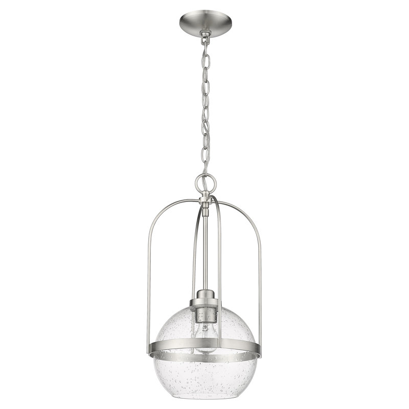 Luminaire suspendu 1 lumière, Nickel satiné