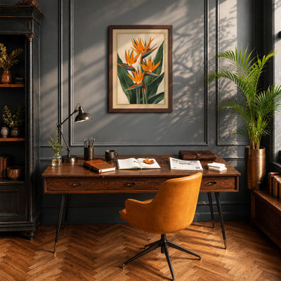 Bird of Paradise Bloom Botanical - Framed Print