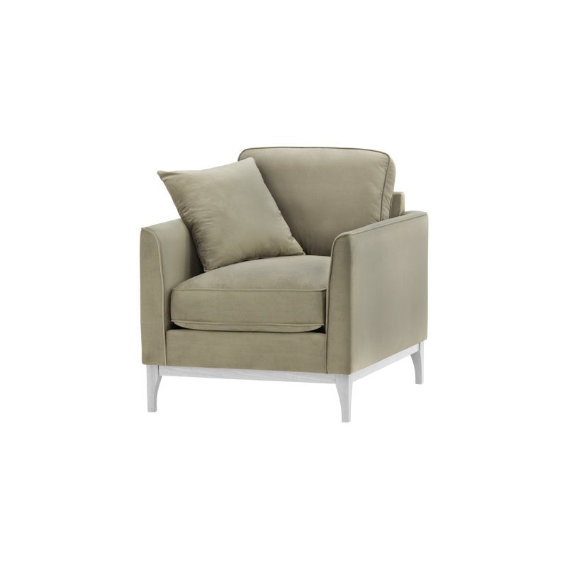 Jaar Upholstered Armchair, White, Khaki