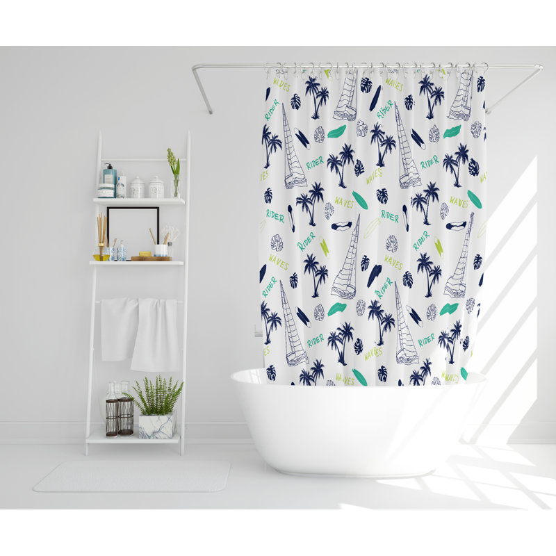 Gina Polyester Shower Curtain, 168cm H x 168cm W