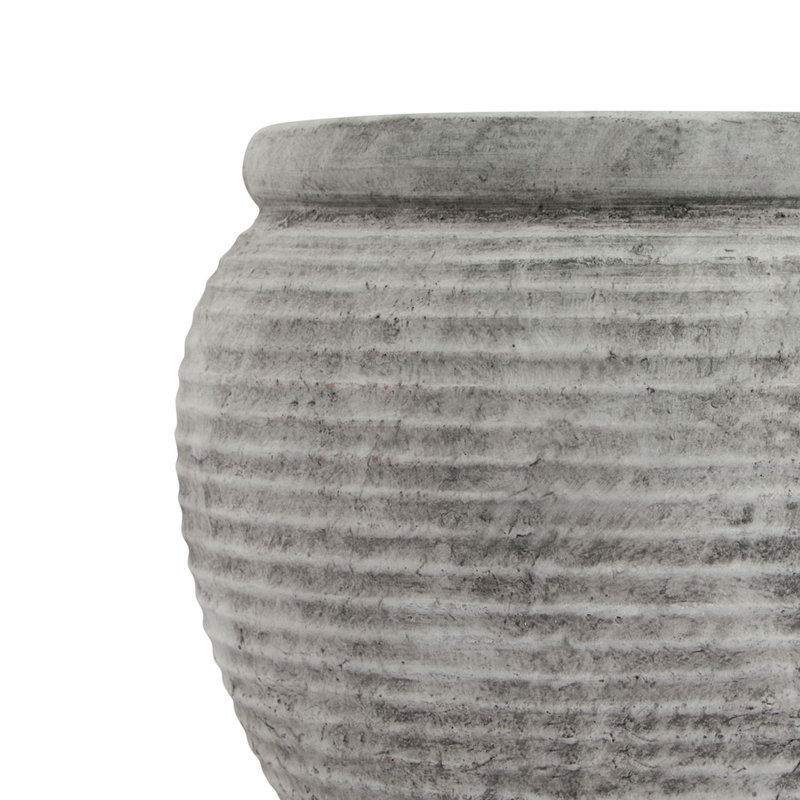 Marina Handmade Ceramic Planter, 20cm H x 28cm W x 28cm D, White