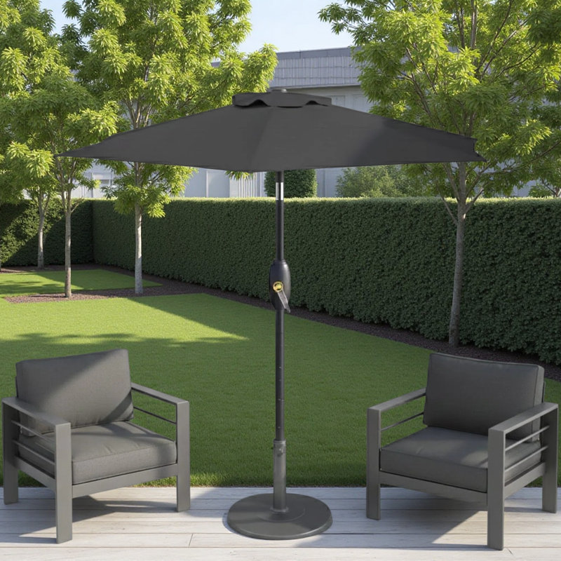 Parasol de marché 7,5 pi Sunbrella, Noir