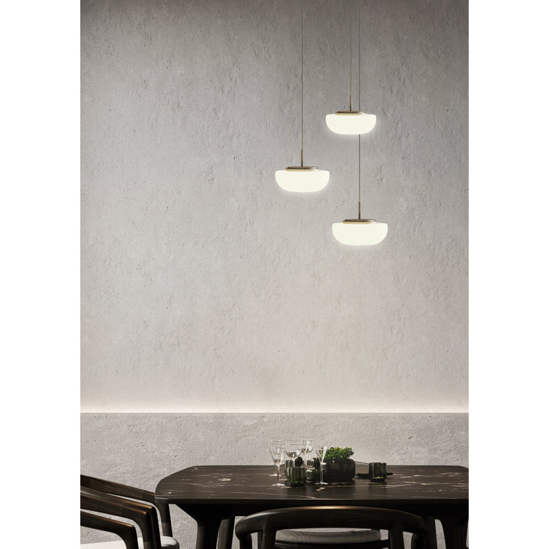 Kiki 1 - Light Single Geometric Pendant, Satin Golden Nickel