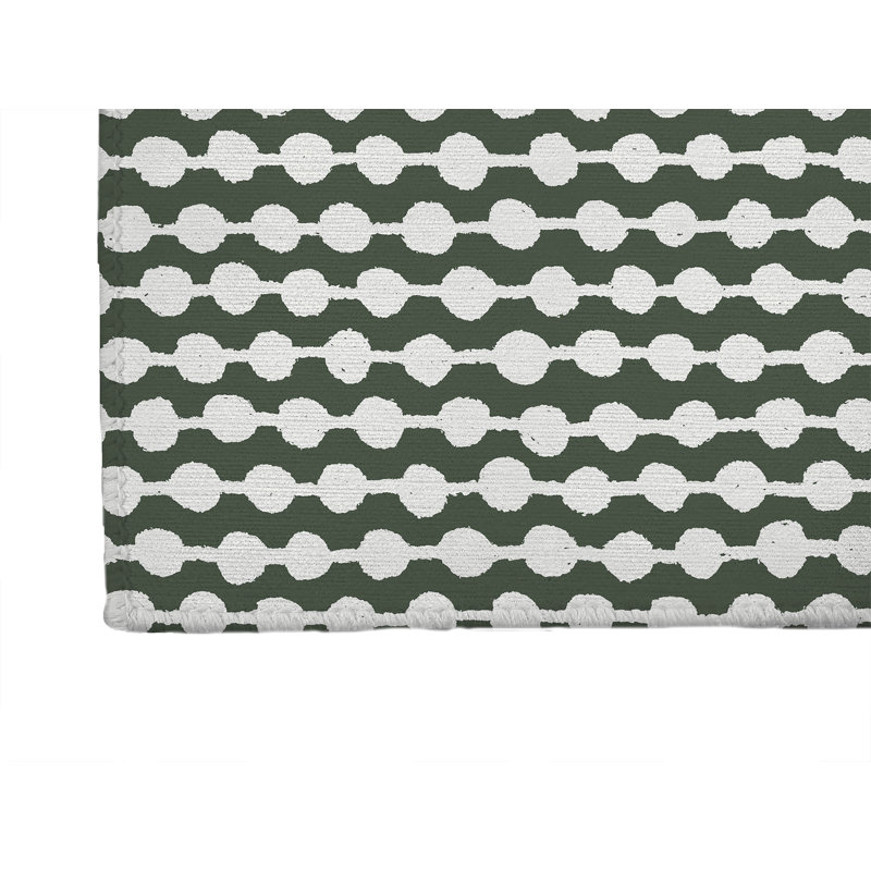 Dot Tied Kids Play Mat, Chimichurri/Green, Rectangle 48" x 72"