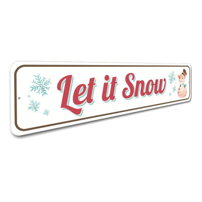 Plaque en aluminium Let It Snow