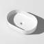Lavabo à surface solide - blanc mat. Style contemporain, facile à nettoyer. 16,67 lb Poids. Style piédestal sans égouttoir et blanc, contemporain. Vers le bassin.
