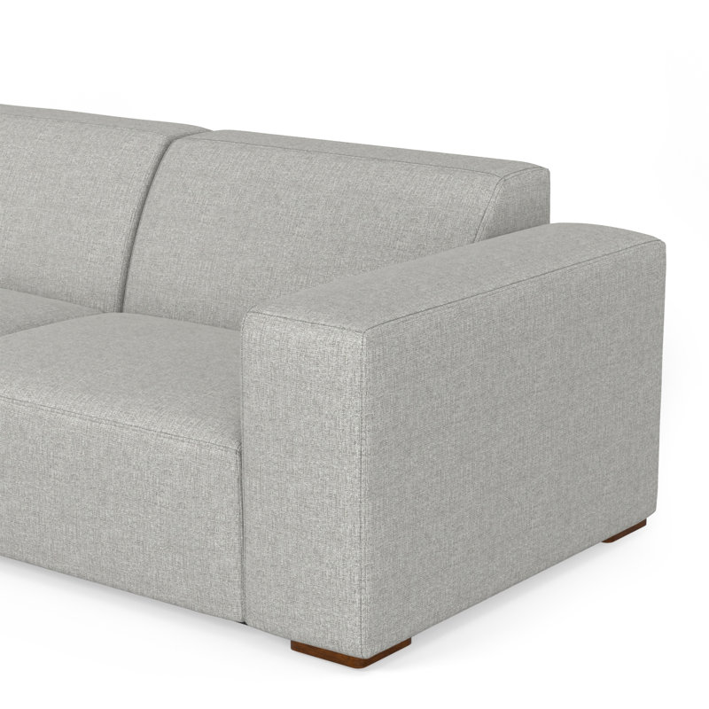 Pale Gray Fabric Lawson Modular Sectional Sofa with Chaise