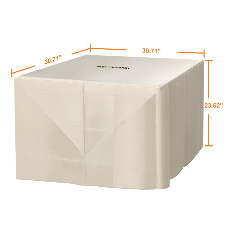 Fire Pit Cover, for Outdoor Gas Fire Pit, 31 Inch Square Cover, Beige